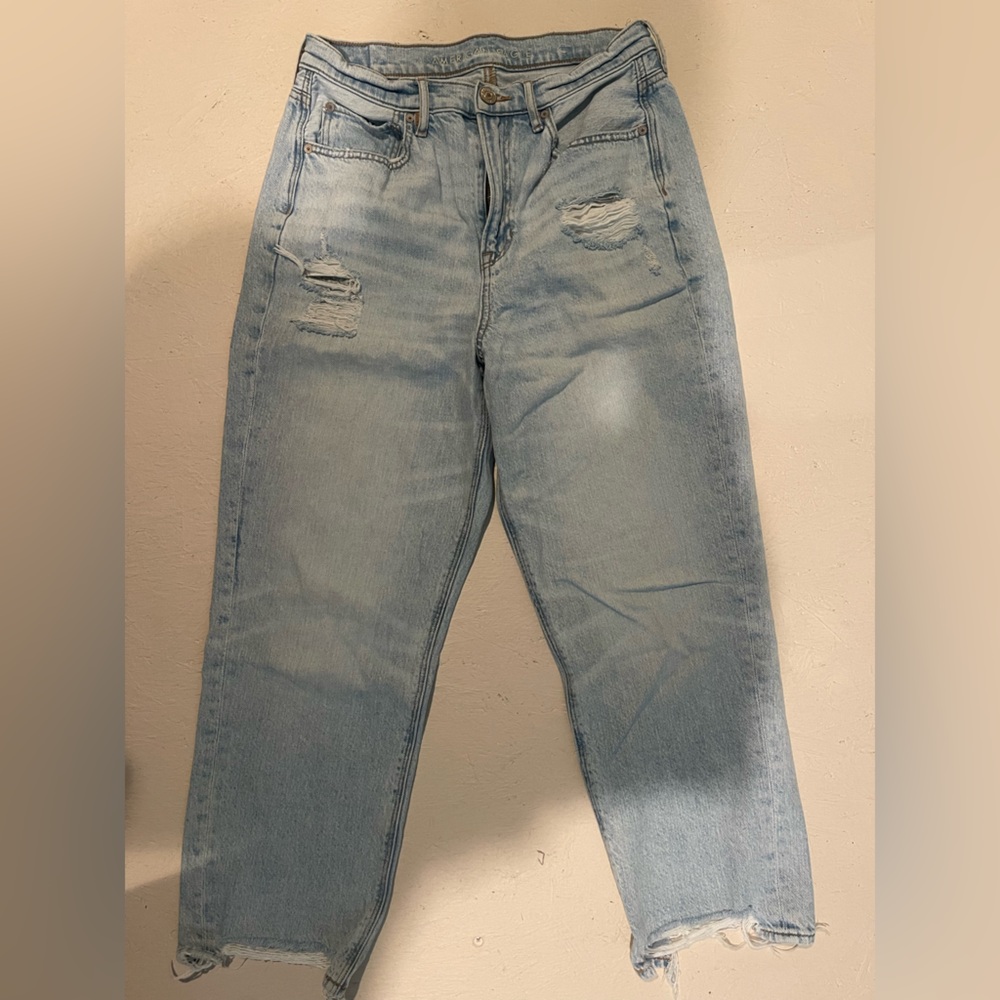 American Eagle Outfitters Blue Ankle Cropped Jeans